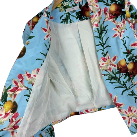 Ovi Cropped Jacket Blazer Medium Floral Fruit - Picture 4 of 9